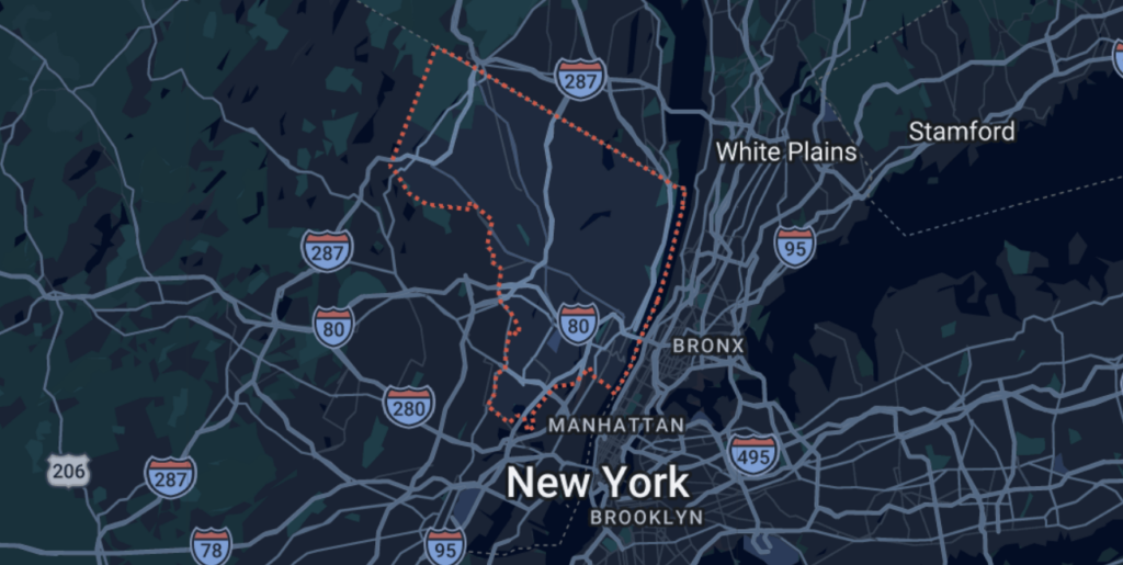 map of bergen county