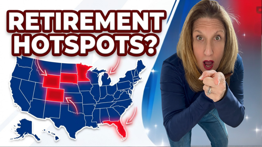 map of the usa and says retirment hotspots